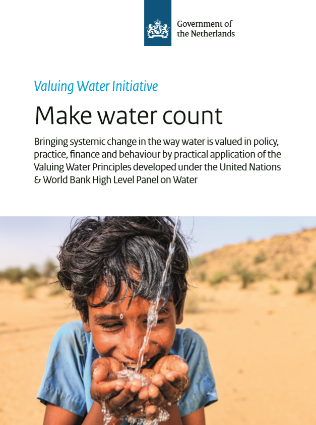Flyer Valuing Water Initiative - Make water count door Synergos Communicatie Klimaat Communicatie